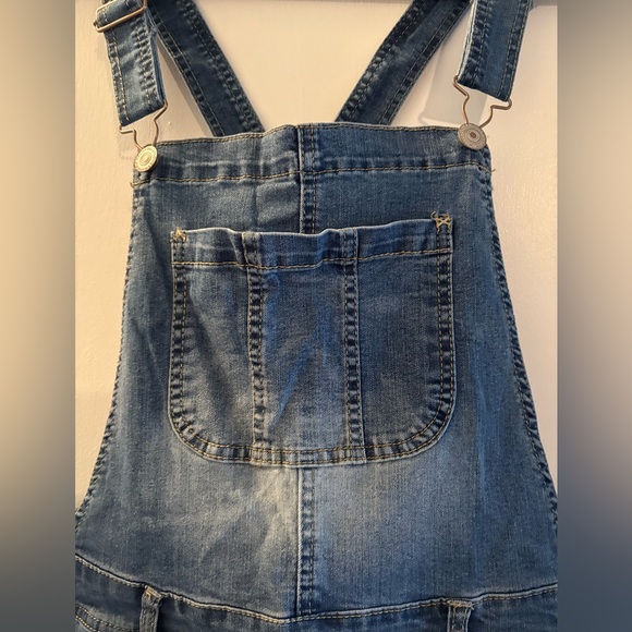 Wallflower Women's Blue Denim Overalls - Picture 5 of 6